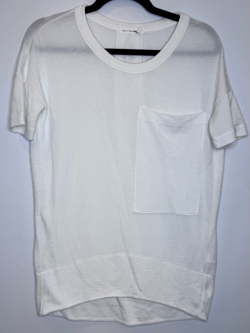 rag & bone White classic Short-Sleeve Pocket Tee XXS